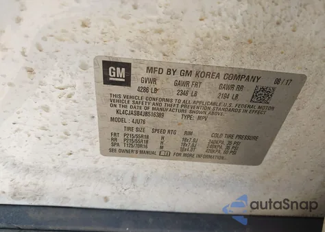 2018 Buick Encore Preferred z USA, uszkodzony, nr VIN KL4CJASB4JB516389